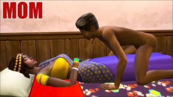 Indian Mom And Son - Visits Mother In Her Room Ans Sharing The Same Bed